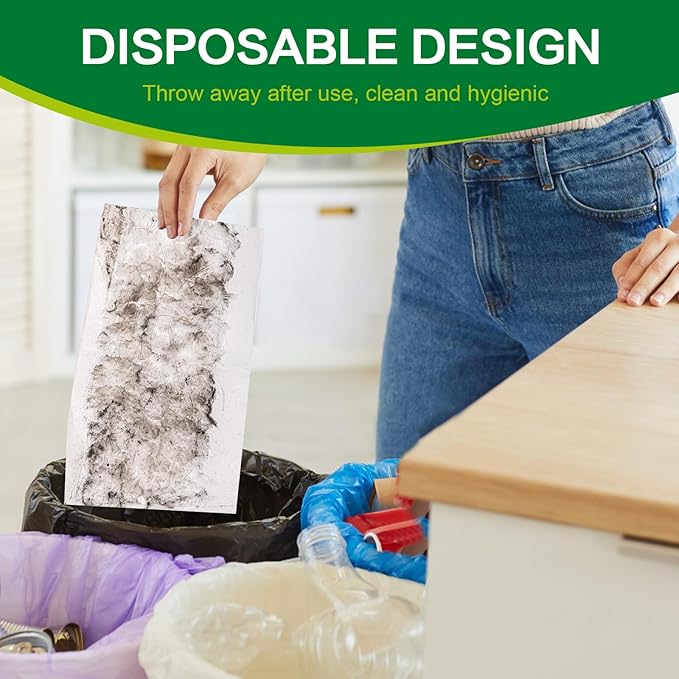 Heavy Duty Dry Sweeping Cloths Compatible with Sweeper Mop Microfiber Duster Mop Pads Refills for Cleaning Hardwood Floor Dust and Pet Hair Disposable (100)