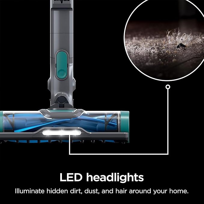Shark Pet Pro Cordless Lightweight Stick Vacuum Cleaner Self Cleaning Brushroll 40 Min Run Removable Handheld XL Dust Cup Relax Green (Renewed)