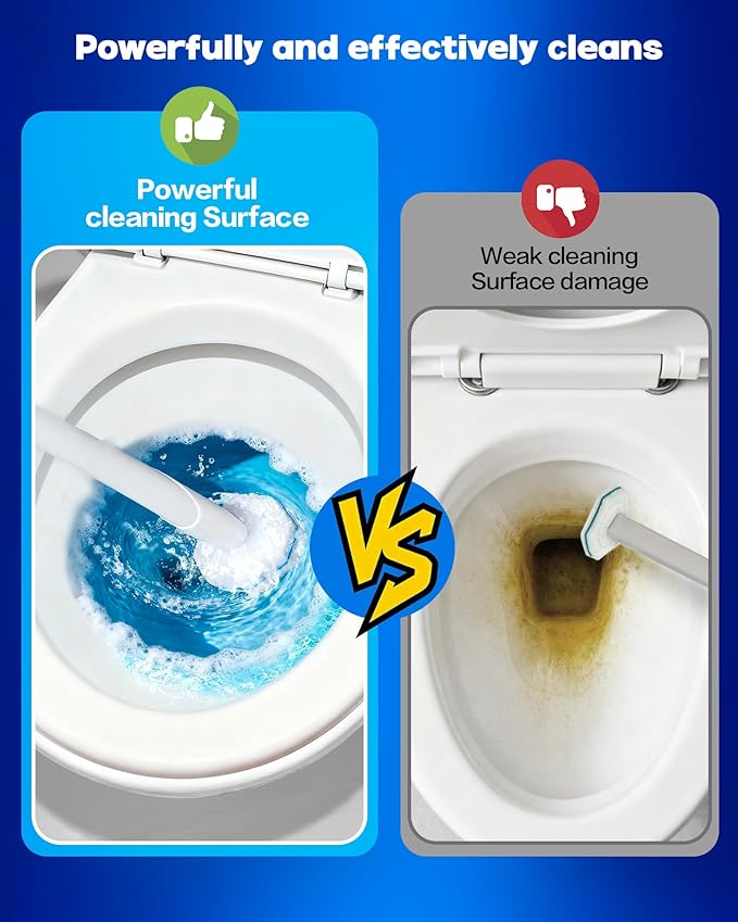 60 Pack Toilet Wand Refills Compatible with Clorox Toilet Brushes Instant Foam Cleaning Secure Lock No Slipping Odor Neutralizing Easy Snap-On Design