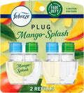 Fe.br.eze Plug In Refills New Luxe Limited Edition Plug In for Odor-Fighting Fade Defy PLUG Air Freshener (2) Count of 0.87 fl oz Refills (Mango Splash)