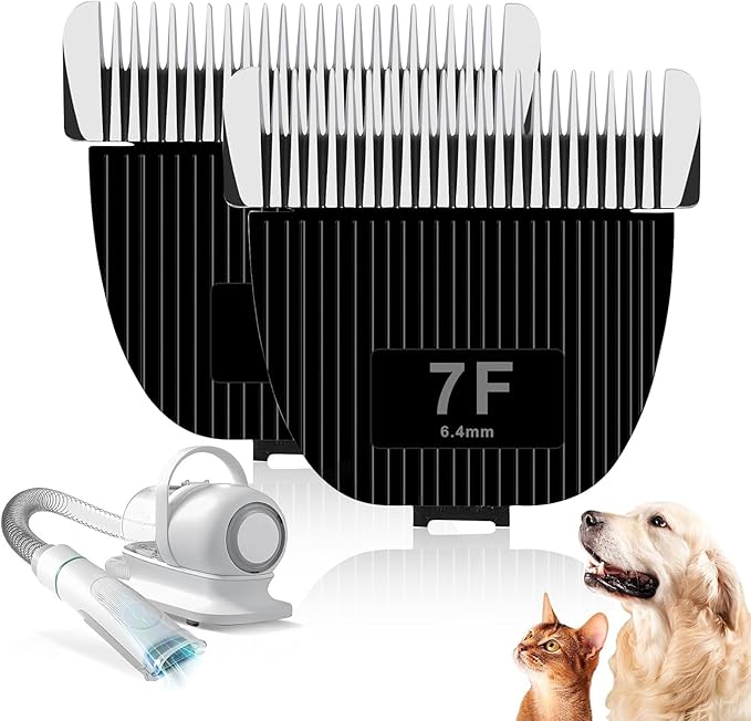 Replacement Blade for nebot P1 Pro Pet Grooming Kit &amp VacuumSize-7F Cut Length 1/8(3.2mm)Made of Ceramic Blade &amp Stainless Steel Blade2 Pack