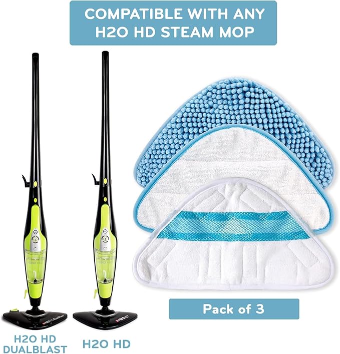 H2O MOP® HD Steam Mop Accessories (3pk Assorted Floor Pads - H2O HD)