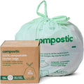 Compostic Home Compostable Trash Bags 2.99 Gallon Small Kitchen Rubbish Bags Extra Strong &amp Quickly Breaks Down 100 Count