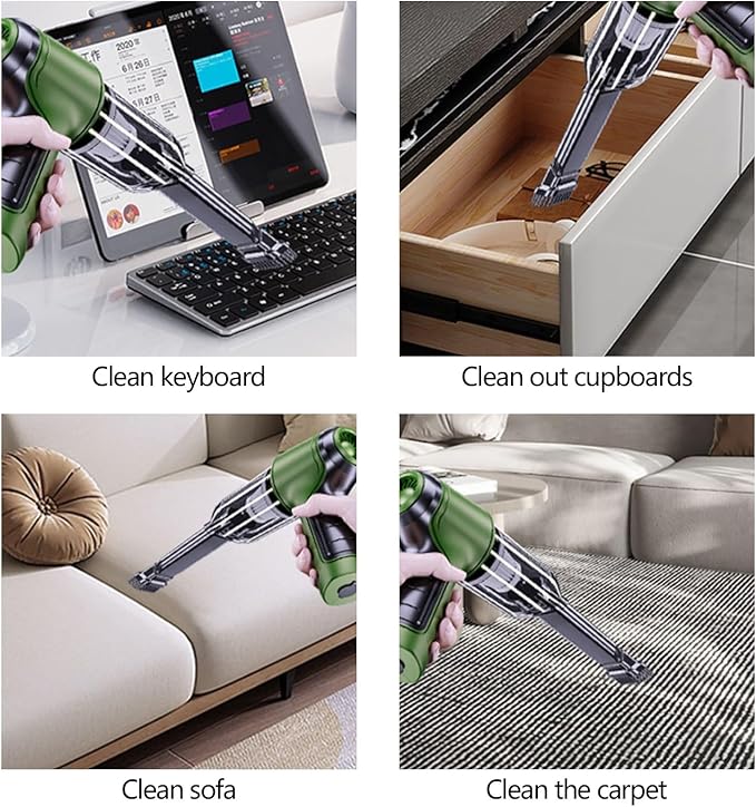 VELPEN Cordless Vacuum Cleaner for Home 48KPa Car Vacuum Cleaner High Power 32dB Dorm Room Essentials for Hardwood Floors Cat Litter