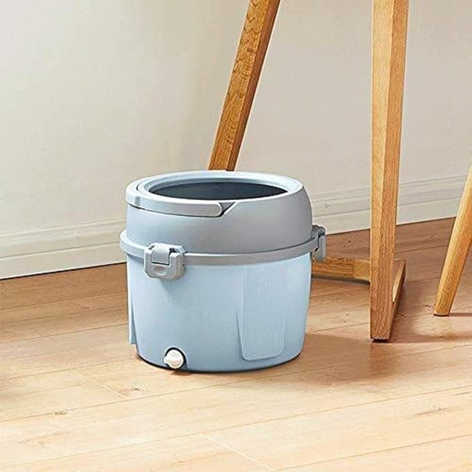 MopSystem with Extended Adjustable Handle and Microfiber Pads Spin Floor Cleaning with