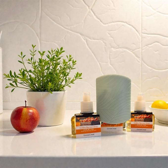 Goose Creek Golden Harvest Citrus Fragrance Oil Plug-In Refills Autumn's Embrace Wallflower 3 Pack 0.5 FL OZ Each