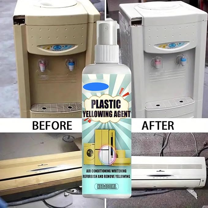 All Purpose Cleaner 100ml Heavy Duty Yellow Stain Remover Appliance Shine Restoring Deodorizer for Air Conditioner Toilet Seat Home Appliances Plastic Surface Cleaner (3PC)