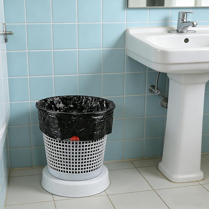 Xyskin 1.5 Gallon Small Drawstring Trash Bags Drawstring Garbage Can Liners Wastebasket Bags Black 208 Counts