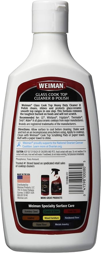 Weiman Cook Top Cleaner &amp Polish-Heavy Duty 20 fl oz - 6 pack