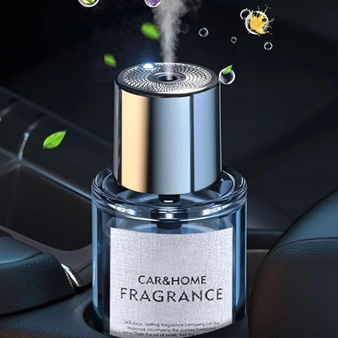 Smart Ultrasonic Atomized Car Air Freshener 5 Gears Adjustment &amp Auto On/Off Smart Car Air Fresheners Diffuser Car Fragrance Air Freshener Car Fast Aroma Diffuser (Cologne)