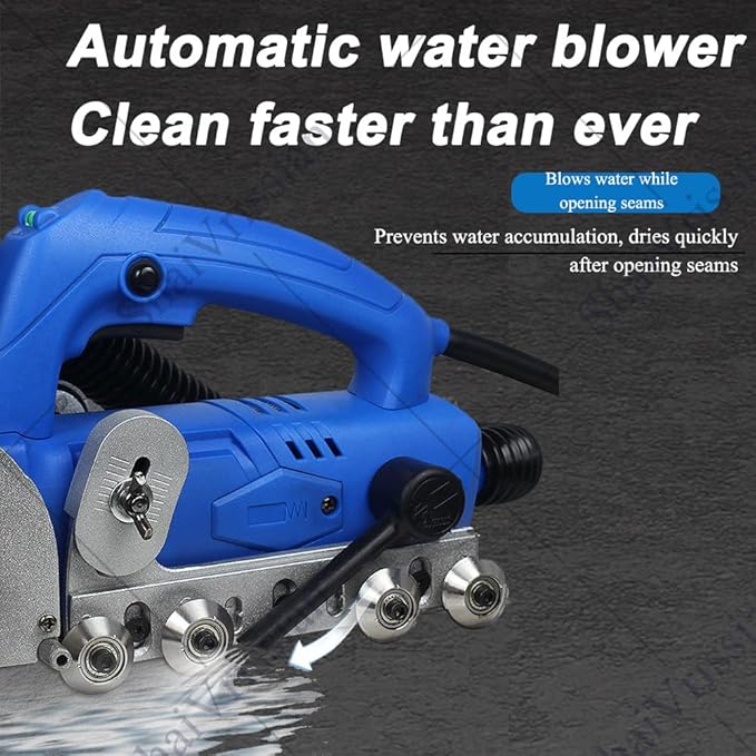 Electric Tile Seam Cleaning MachineSelf Vacuuming Grout Remover Tool 9000rpmwith Protective Cover and Tool Setfor Kitchen Bathroom Tile Gap Cleaning