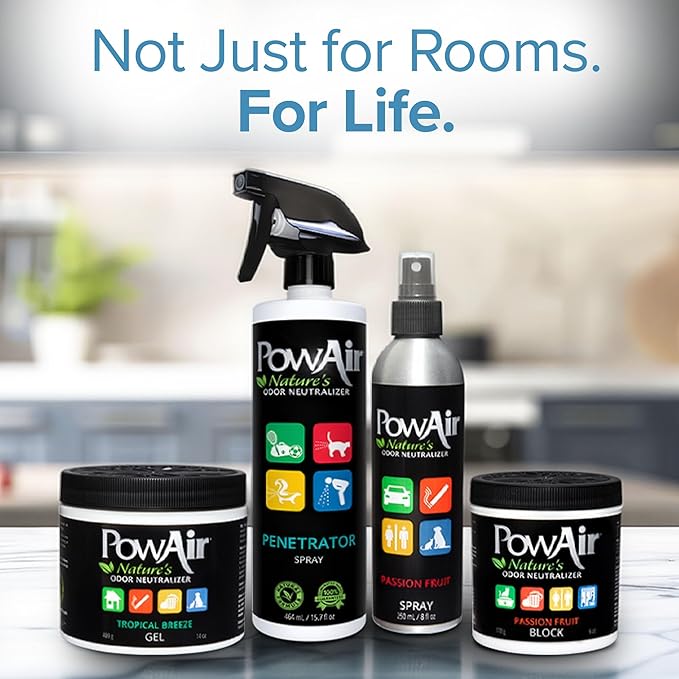 PowAir Tropical Breeze Odor Neutralizer Penetrator Spray 16oz