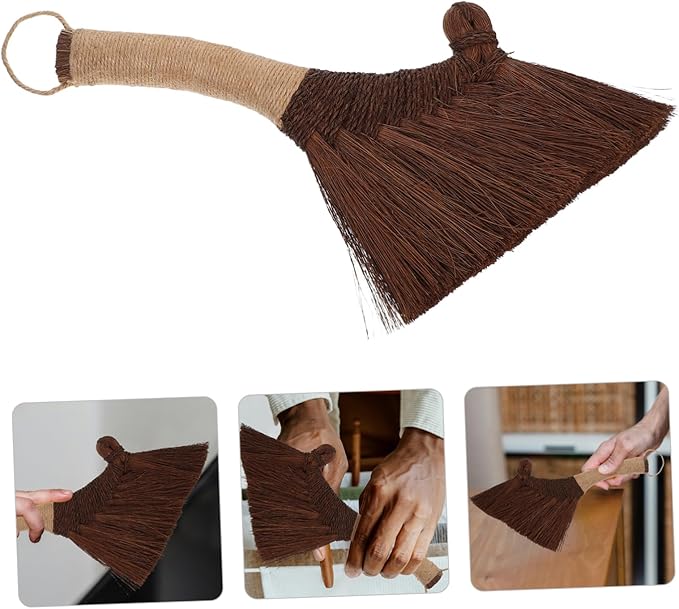 Alipis Small Desktop Broom Soft Bristles Traditional Straw Material for Efficient Dust Cleaning Handheld Whisk Broom for Home and Office Use