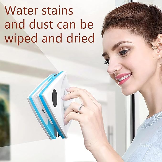 Outside Magnetic Window Cleaner Window Cleaner Magnetic Window Cleaner Double Side Squeegee Glass Wiper Washing Cleaning Tool Brush for Double Glazed Window Thickness 3-8MM