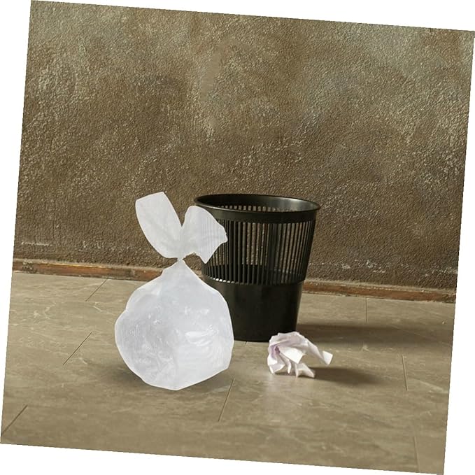 DOITOOL Thickened White Trash Bags 45x50cm 300pcs (30pcs/roll X10) Plastic Garbage Bags for Bathroom and Office Wastebaskets Small Heavy-duty Home Trash Can Liners