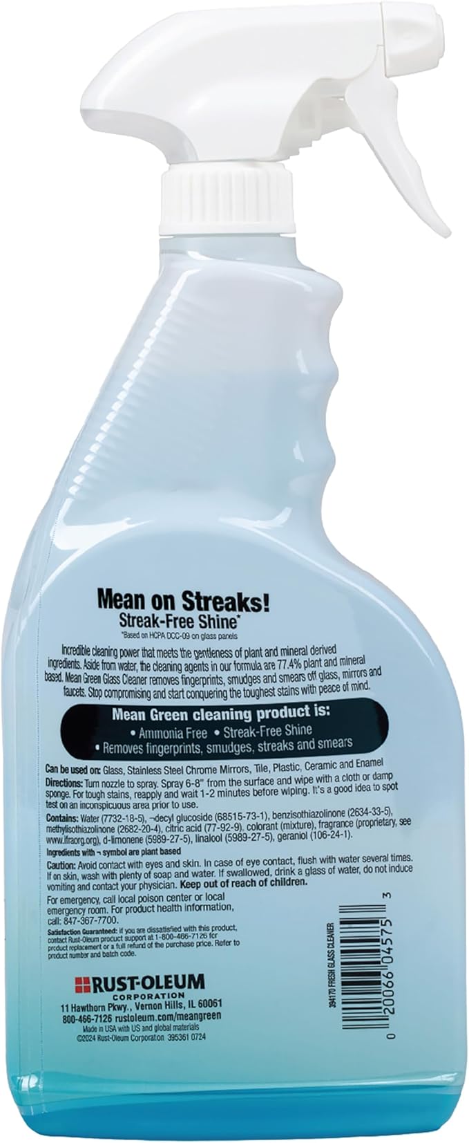 Mean Green Non-Concentrated Ready-to-Use Glass Cleaner Fresh Scent 24 Ounce 6 Pack