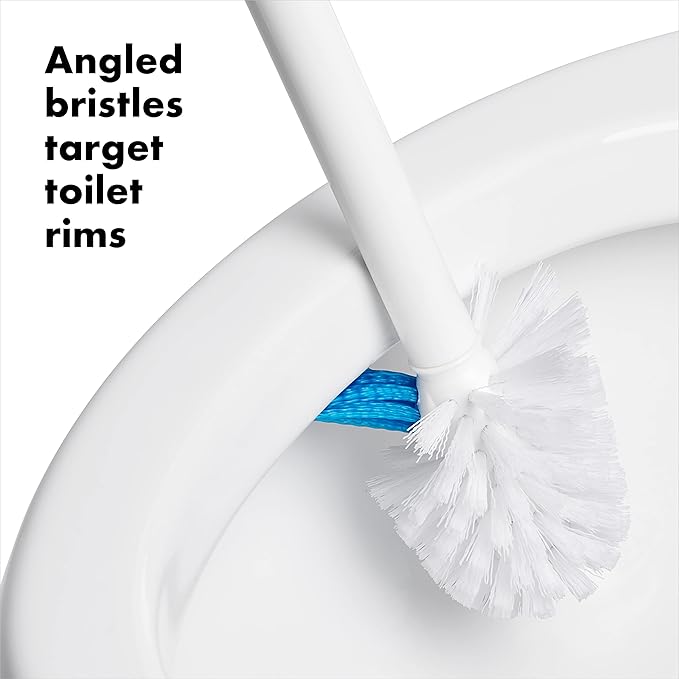 OXO Good Grips Toilet Brush with Rim-Cleaner Replacement Head Refill (Pack of 2)