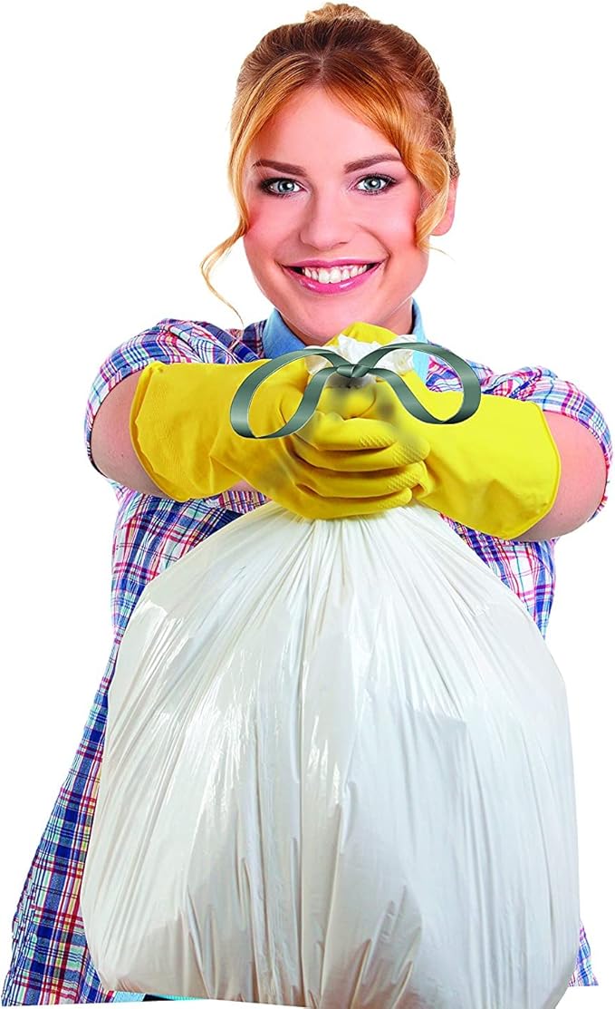 Ultrasac 13 Gallon 1.2 MIL White Drawstring Trash Bags - 24.25 x 31.5 - Pack of 120 - Fits simplehuman P
