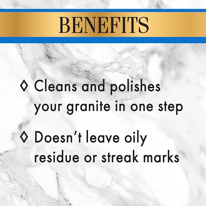 Stone Care International Daily Cleaner/Polish &amp Sealer Stone Care Kit for Granite Quartz Quartzite Limestone Countertops - No residue Superior Protection