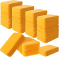 24 Pcs Large Cleaning Sponges Bulk 7.6 x 5.3 x 1.9 Inch Yellow Reusable Grout Sponge Super Absorbent Non-Scratch Car Wash Sponges for Car Floors Windows Dishes Cleaning