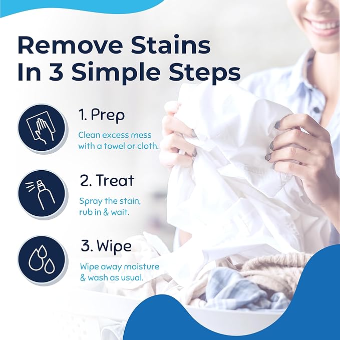 Miss Mouth’s Messy Eater Stain Treater Refill Ready Kit - 2 Pack Stain Remover Spray and 16oz Refill Pouch - Newborn &amp Baby Essentials - Food Grease Coffee Off Laundry Underwear Fabric