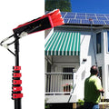 Water Fed Pole Kit Water Fed Cleaning Aluminum Outdoor Window Cleaner Hose Cleaning Photovoltaic and Solar Panels20FT/6M