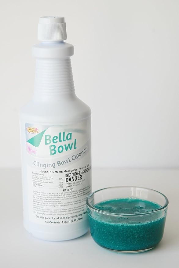 BellaBowl Clinging Acid Bowl Cleaner 1 Quart (3-Pack)…