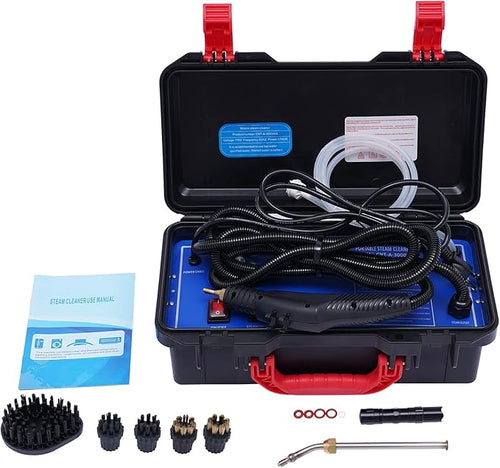 1700W Handheld High Pressure Steam Cleaner Home High-Temp Steam Cleaning Machine Vehicle Auto Cleaning Tool Steam Washer for Car Detailing Household Kitchen Range Hoods 3-5bar (Type 2)