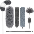 DELUX Microfiber Feather Duster7 PCS Reusable Bendable Washable Cobweb Duster with 100 inches Extra Long Extension Pole for Cleaning Ceiling Fan High Ceiling Blinds Furniture &amp Cars