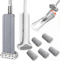 Wet Dry Flat Mop for Hardwood Floor Cleaning with 6 Replaceable Washable Pads 360° Swivel Hardwood Floor Cleaner for Home Kitchen Tile &amp Laminate Floors