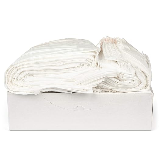 Aluf Plastics W39 33 Gallon White Trash Bags (Huge Pack of 150) 0.7 MIL - Garbage Bags for Commercial Business and Residential Spaces…