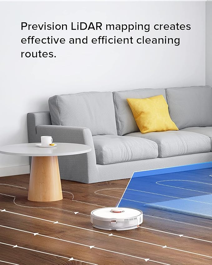 roborock S5 MAX Robot Vacuum and Mop Self-Charging Robotic Vacuum Cleaner Lidar Navigation Selective Room Cleaning No-mop Zones 2000Pa Powerful Suction 180min Runtime Works with Alexa(White)