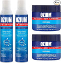 Ozium 8oz Spray and 4.5oz Gel Combo Kit - Original Scent Powerful Odor Eliminator for Strong Odor Car Air Freshener.