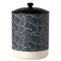 Escenzy Textured Luxury Stone Bathroom Trash Can with Lid 5L | 7 x 10 | High End Ceramic Trash Can | Decorative Waste Basket for Bathroom Bedroom Kitchen Hotels or Living Room Decor | Ideal Gift