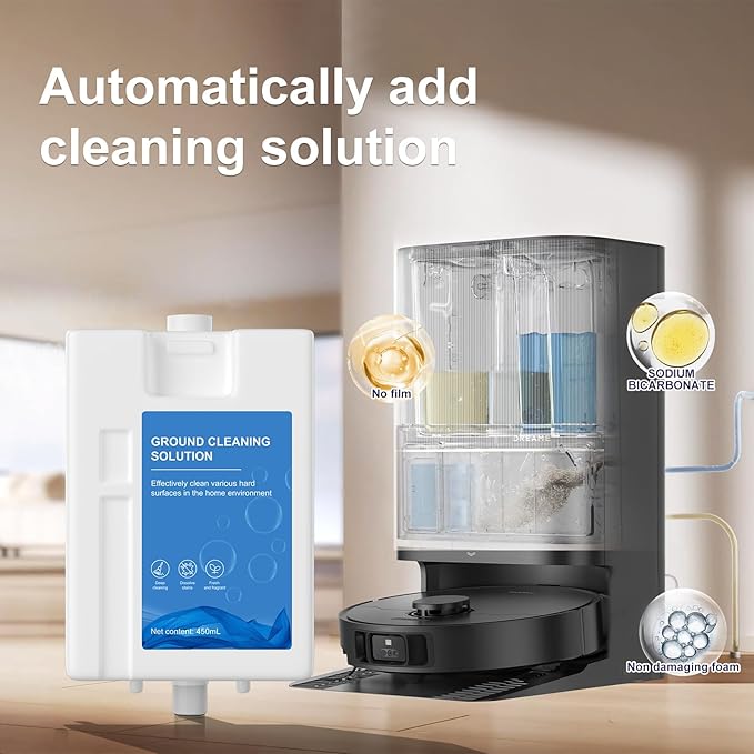 2Pcs Compatible with Dreame Cleaning Solution Multi-Surface Floor Cleaning Solution Compatible with Dreame L20 Ultra Robot Vacuum (31.74 Fl Oz) (2 bottle)