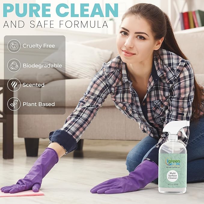 Multi-surface All Purpose Cleaner Tablets Water Soluble12 Pack Water Soluble Pods for Kitchen Bathroom Home Surfaces (12 Water Soluble Pack Lemongrass)