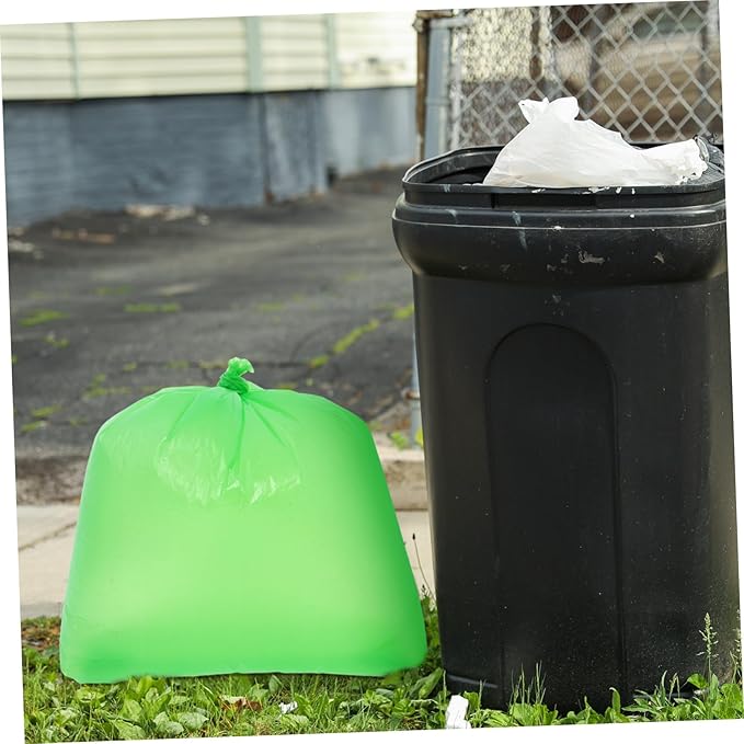 50pcs Thickened Plastic Kitchen Trash Bags Tear-resistant Garbage Liners for Bathroom Home Office Hotel School Use