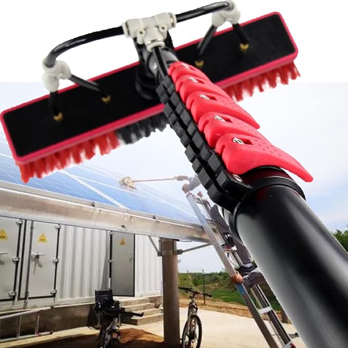 Water Fed Telescopic Brush 3.6-11M Window Cleaning Pole Brush Window and Solar Panel Cleaning System Windows Cleaning &amp Trucks Water Fed Pole Kit9M/30FT