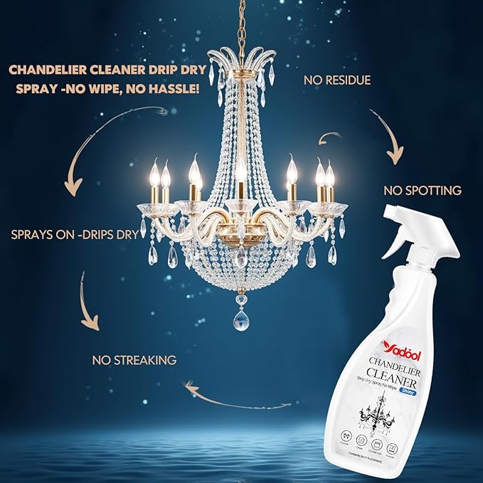 Elevate Your Home &amp Wine Experience Chandelier &amp Wine Glass Cleaner Bundle – Effortless Shine No-Wipe Luxury &amp Crystal-Clear Moments