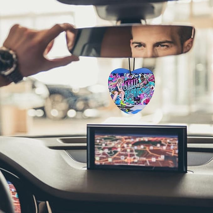 5PCS Car Air Freshener Hanging Personalized Double Sided Skate Girl Car Fresheners Long Lasting New Cars Scents Cute Automotive Freshies for Closets Drawers (tea)