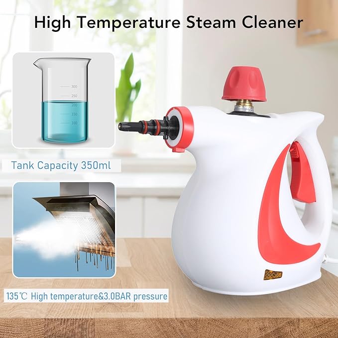 Generic Steam Cleaner Handheld Steam Cleaner Sealing Structure 135℃ Fast Heating High Pressure Steam Steam Cleaner Handheld for Air Conditioners Kitchen Hoods (US Plug 110V) Genericngsxeuy6vt-11