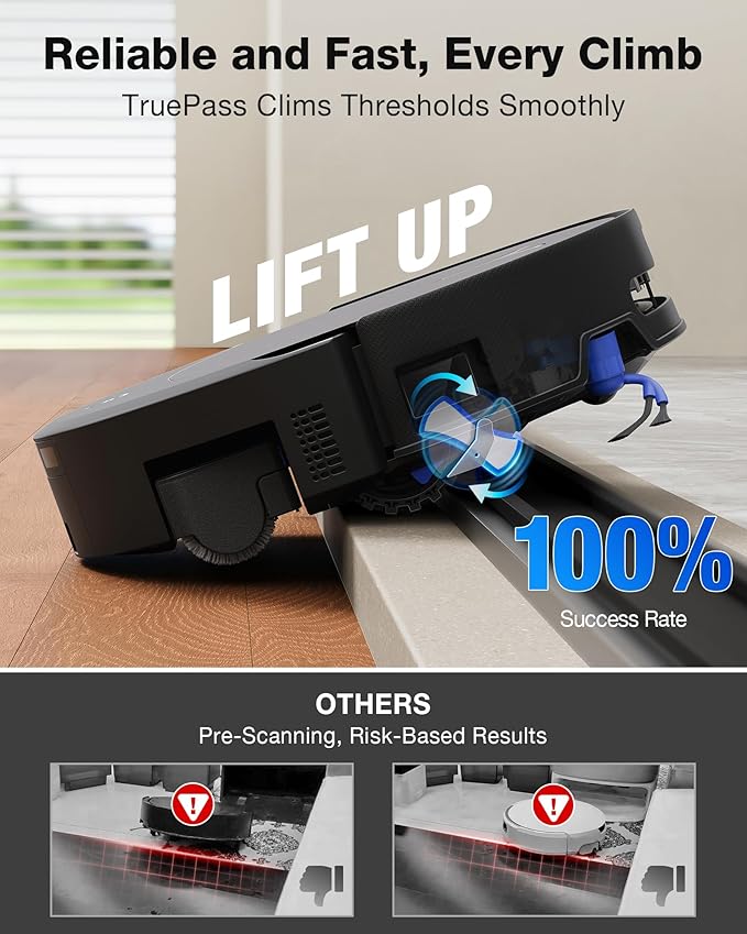 ECOVACS DEEBOT T90 PRO OMNI Robot Vacuum and Mop 30000Pa Suction Instant Self-Cleaning OZMO Roller Mop TruEdge Deep Edge Cleaning ZeroTangle Hot Water Wash &amp 145°F Air Dry AI Obstacle Avoid
