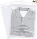 10 x 13 (1000 Count) - Clear Poly Bags with Suffocation Warning Self Seal for Packaging Shirts Clothing &amp FBA - Permanent Adhesive