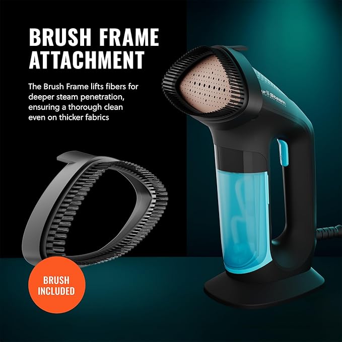 PurSteam SteamPulse Pro Handheld Steamer for Clothes Portable Handheld Fabric and Garment Travel Steamer Iron Press Wrinkle Remover with Fabric Brush (Pack of 3)