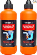 Drain Clog Remover and Drain Cleaner Unclogs and Removes Hair Soap Scum and Blockages for Bathroom Kitchen Sink Tubs (2-Pack)
