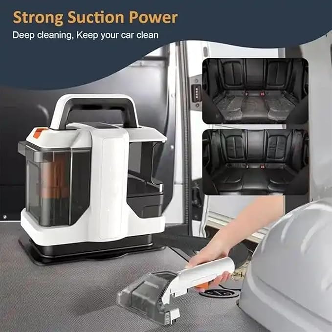 Portable Carpet Cleaner Machine 450W Wet and Dry Vacuum Sofa Upholstery Cleaner Machine with Large Capacity 1880ml Water Tank