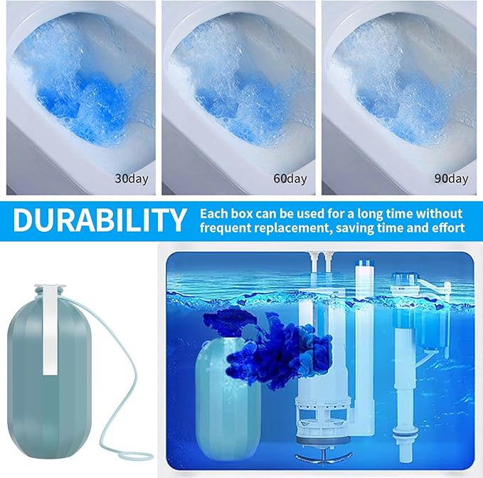 4 Pcs Toilet Bowl Cleaners Automatic Toilet Cleaner Long-Lasting Bowl Cleaner Fresh Scent Cleaning Supplies Convenient Toilet Refresher Practical Toilet Cleaning Gel for Powerful Cleansing