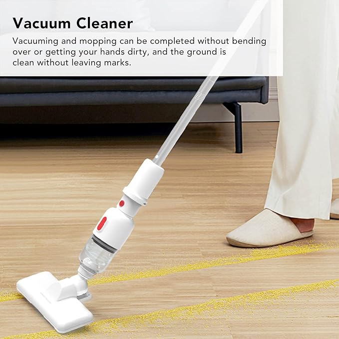 Cordless Handheld Vacuum Cleaner USB Charging Wet Dry Use 6000Pa Suction for Home Car White
