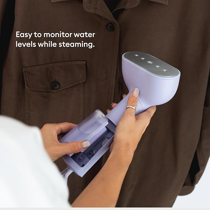 Steamery Handheld Clothes Steamer Cirrus X 1200W Steam Output 20g/min Heat up in 20 Seconds Portable Minimalistic Scandinavian design Purple