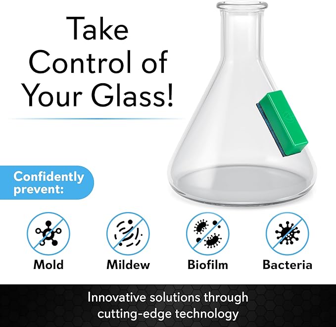 Magnetic Glass Cleaner BoroBuddy Pro | Cleans Hard to Reach Stains on Glass Ceramic Metal Pieces of All Shapes &amp Sizes | Glass Pieces Bottles Glassware | Free Scrubber Pads | Green